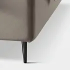 Letto Matrimoniale 160x190 con Trapuntatura a Fasce Larghe Verticali - Magan Viadurini