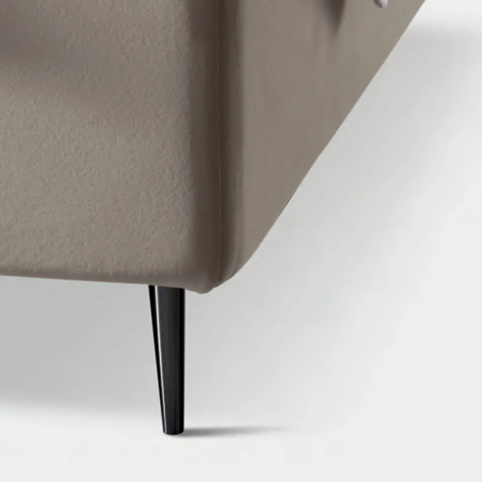 Letto Matrimoniale 160x190 con Trapuntatura a Fasce Larghe Verticali - Magan Viadurini