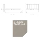 Letto Matrimoniale 160x190 con Trapuntatura a Fasce Larghe Verticali - Magan Viadurini