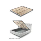 Letto Matrimoniale 160x190 con Trapuntatura a Fasce Larghe Verticali - Magan Viadurini