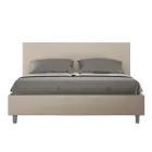 Letto Matrimoniale 160x200 cm con Testata in Similpelle Made in Italy - Pallone Viadurini