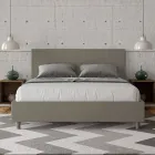 Letto Matrimoniale 160x200 cm con Testata in Similpelle Made in Italy - Pallone Viadurini
