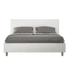 Letto Matrimoniale 160x200 cm con Testata in Similpelle Made in Italy - Pallone Viadurini