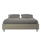Letto Matrimoniale 160x200 cm Rivestito in Similpelle Made in Italy - Atleta Viadurini