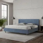 Letto Matrimoniale 180x200 cm con Testata in Microfibra Made in Italy - Pallone Viadurini