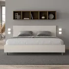 Letto Matrimoniale 180x200 cm con Testata in Similpelle Made in Italy - Pallone Viadurini