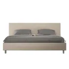 Letto Matrimoniale 180x200 cm con Testata in Similpelle Made in Italy - Pallone Viadurini