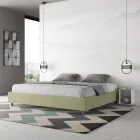 Letto Matrimoniale 180x200 cm Rivestito in Microfibra Made in Italy - Atleta Viadurini