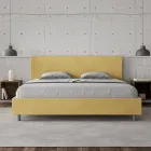 Letto Matrimoniale 190x200 cm con Testata in Microfibra Made in Italy - Pallone Viadurini