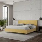 Letto Matrimoniale 190x200 cm con Testata in Microfibra Made in Italy - Pallone Viadurini