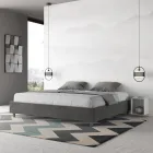 Letto Matrimoniale 190x200 cm Rivestito in Microfibra Made in Italy - Atleta Viadurini