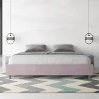 Letto Matrimoniale 190x200 cm Rivestito in Microfibra Made in Italy - Atleta Viadurini