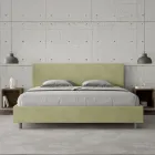 Letto Matrimoniale 200x200 cm con Testata in Microfibra Made in Italy - Pallone Viadurini