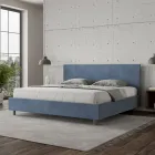 Letto Matrimoniale 200x200 cm con Testata in Microfibra Made in Italy - Pallone Viadurini