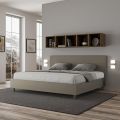 Letto Matrimoniale 200x200 cm con Testata in Similpelle Made in Italy - Pallone