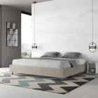 Letto Matrimoniale 200x200 cm Rivestito in Microfibra Made in Italy - Atleta Viadurini