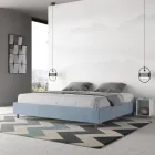 Letto Matrimoniale 200x200 cm Rivestito in Microfibra Made in Italy - Atleta Viadurini