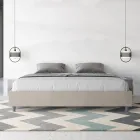 Letto Matrimoniale 200x200 cm Rivestito in Microfibra Made in Italy - Atleta Viadurini