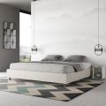 Letto Matrimoniale 200x200 cm Rivestito in Similpelle Made in Italy - Atleta
