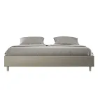Letto Matrimoniale 200x200 cm Rivestito in Similpelle Made in Italy - Atleta Viadurini