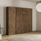 Letto Matrimoniale a Scomparsa Verticale con Colonna  - Magicompare Viadurini