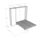 Letto Matrimoniale a Scomparsa Verticale con Colonna  - Magicompare Viadurini