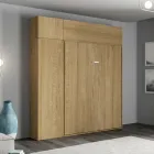 Letto Matrimoniale a Scomparsa Verticale con Pensile e Colonna  - Magicompare Viadurini