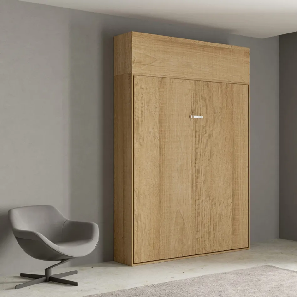 Letto Matrimoniale a Scomparsa Verticale con Pensile  - Magicompare Viadurini