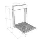 Letto Matrimoniale a Scomparsa Verticale con Pensile  - Magicompare Viadurini