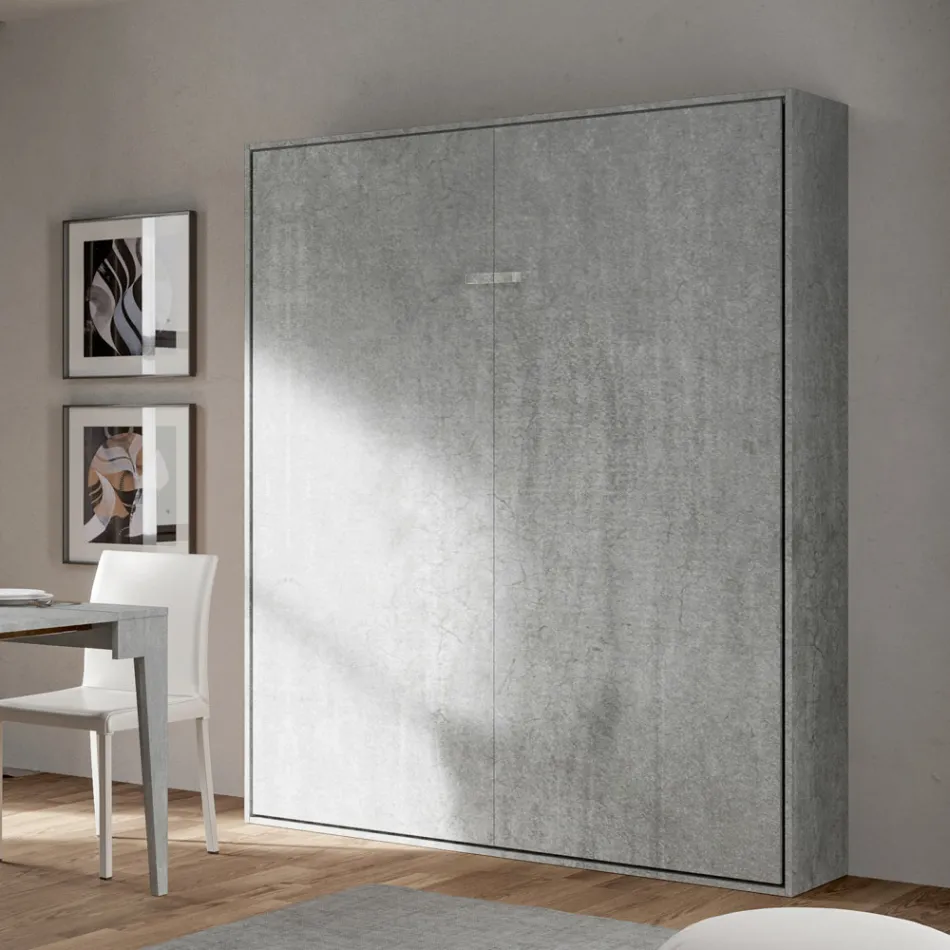 Letto Matrimoniale a Scomparsa Verticale in Diverse Finiture - Magicompare Viadurini