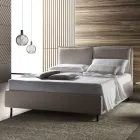 Letto Matrimoniale con Box Contenitore Realizzato in Italia - Ernesta Viadurini