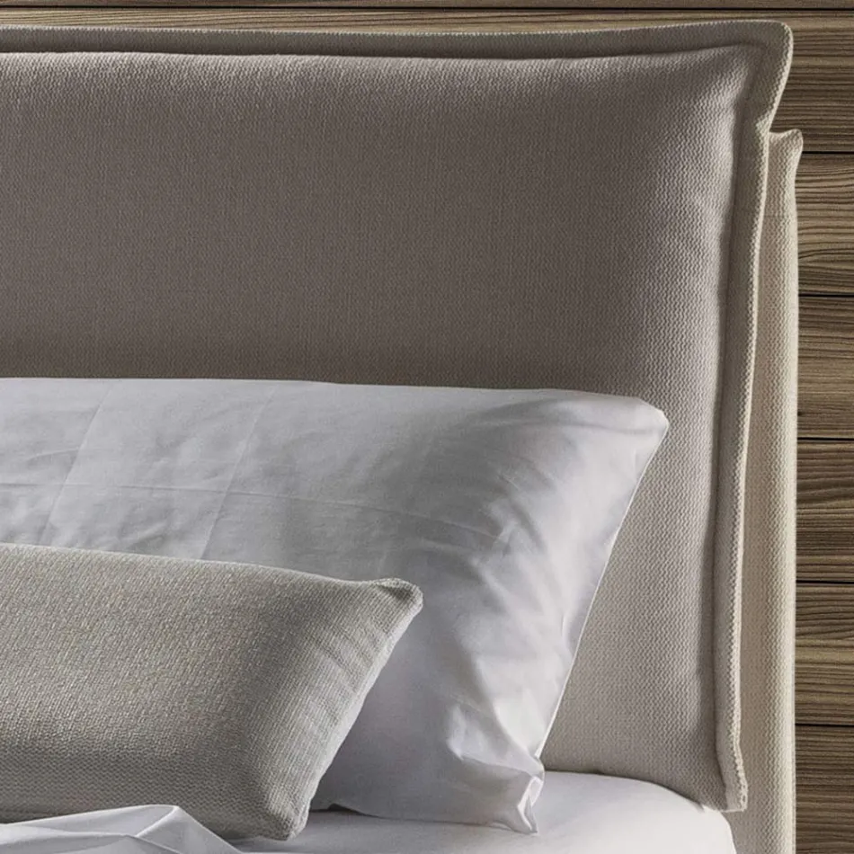 Letto Matrimoniale con Box Contenitore Realizzato in Italia - Ernesta Viadurini