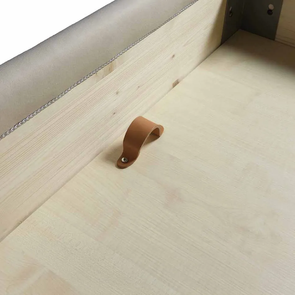 Letto matrimoniale con contenitore, design classico, Chantal by Bolzan Viadurini