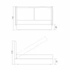 Letto matrimoniale con contenitore, design moderno, Kate by Bolzan Viadurini
