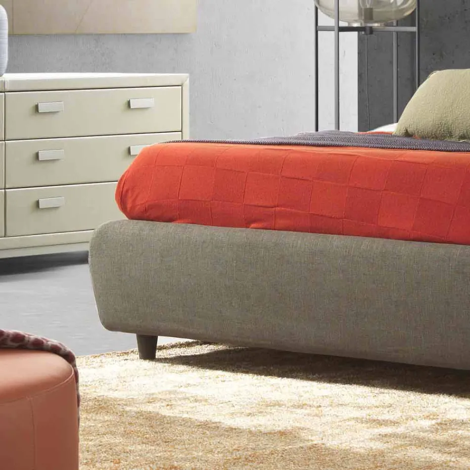 Letto matrimoniale con contenitore, design moderno, Kate by Bolzan Viadurini