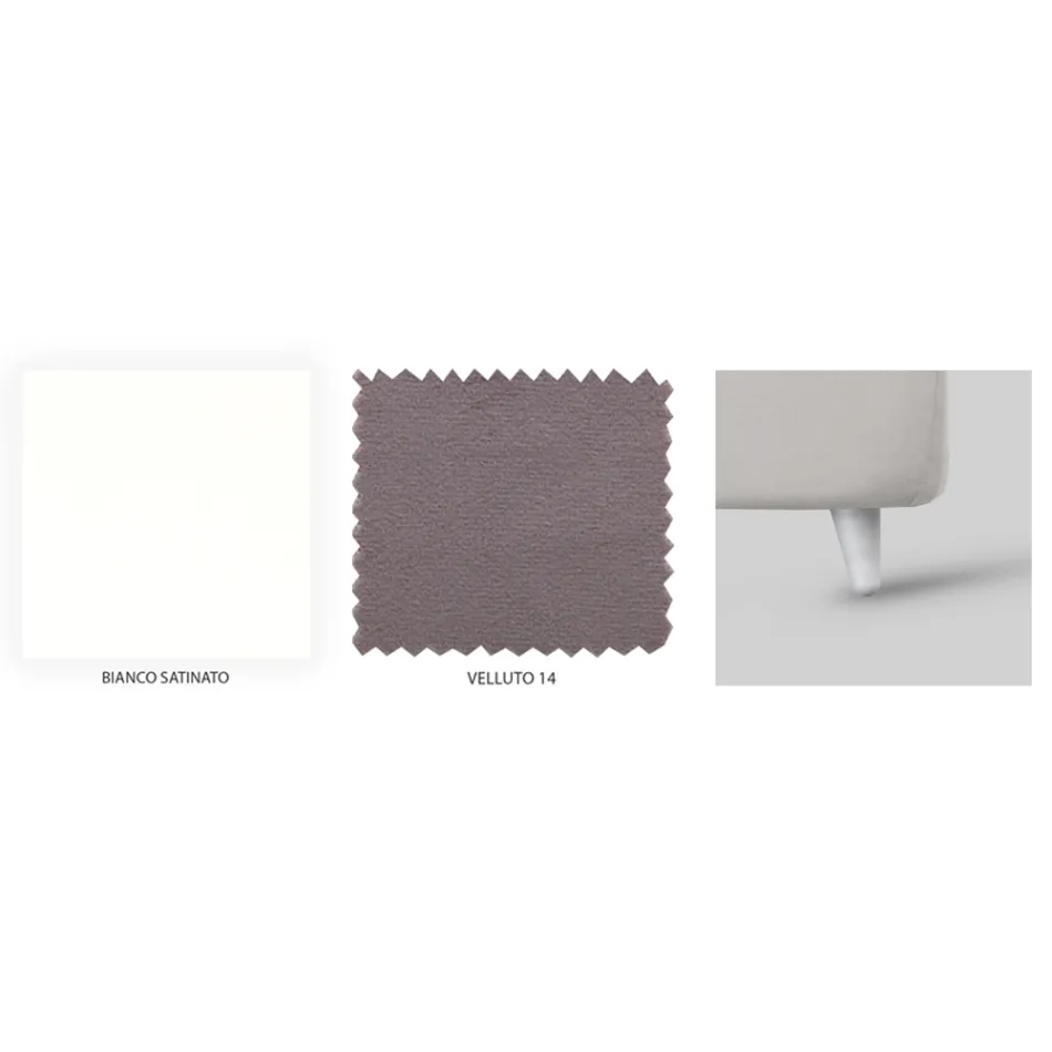 Letto Matrimoniale con Testata in Ferro e Cuscini Made in Italy - Peter Viadurini