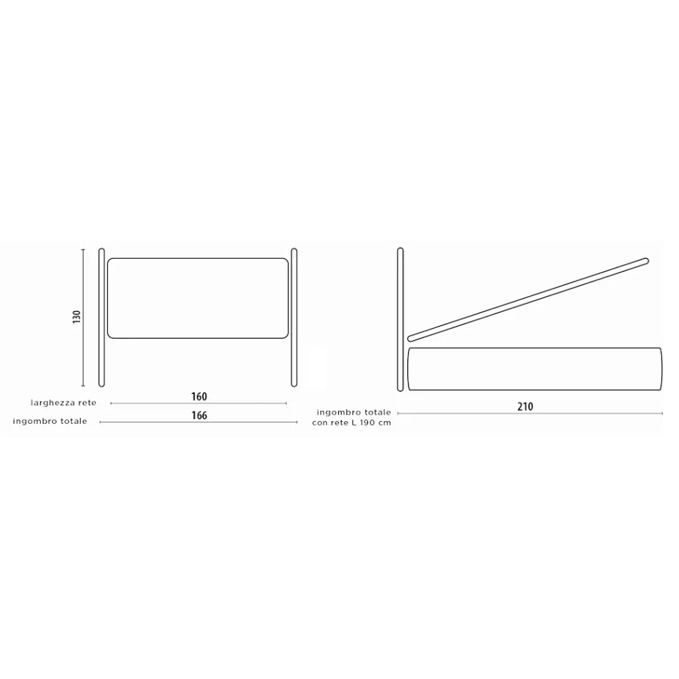 Letto Matrimoniale con Testata in Ferro e Cuscini Made in Italy - Peter Viadurini