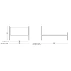 Letto Matrimoniale con Testata in Ferro Pieno Made in Italy - Nebbia Viadurini