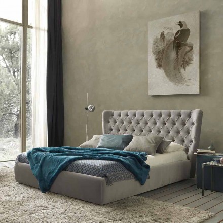 Letto matrimoniale con testata trapuntata design moderno Selene Bolzan Viadurini