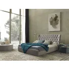 Letto matrimoniale con testata trapuntata design moderno Selene Bolzan Viadurini