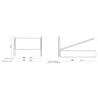 Letto Matrimoniale con Testiera in Ecopelle o Tessuto Made in Italy - Buddy Viadurini