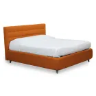 Letto Matrimoniale con Testiera in Ecopelle o Tessuto Made in Italy - Buddy Viadurini