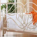 Letto matrimoniale di design in ferro pieno Allie, made in Italy Viadurini