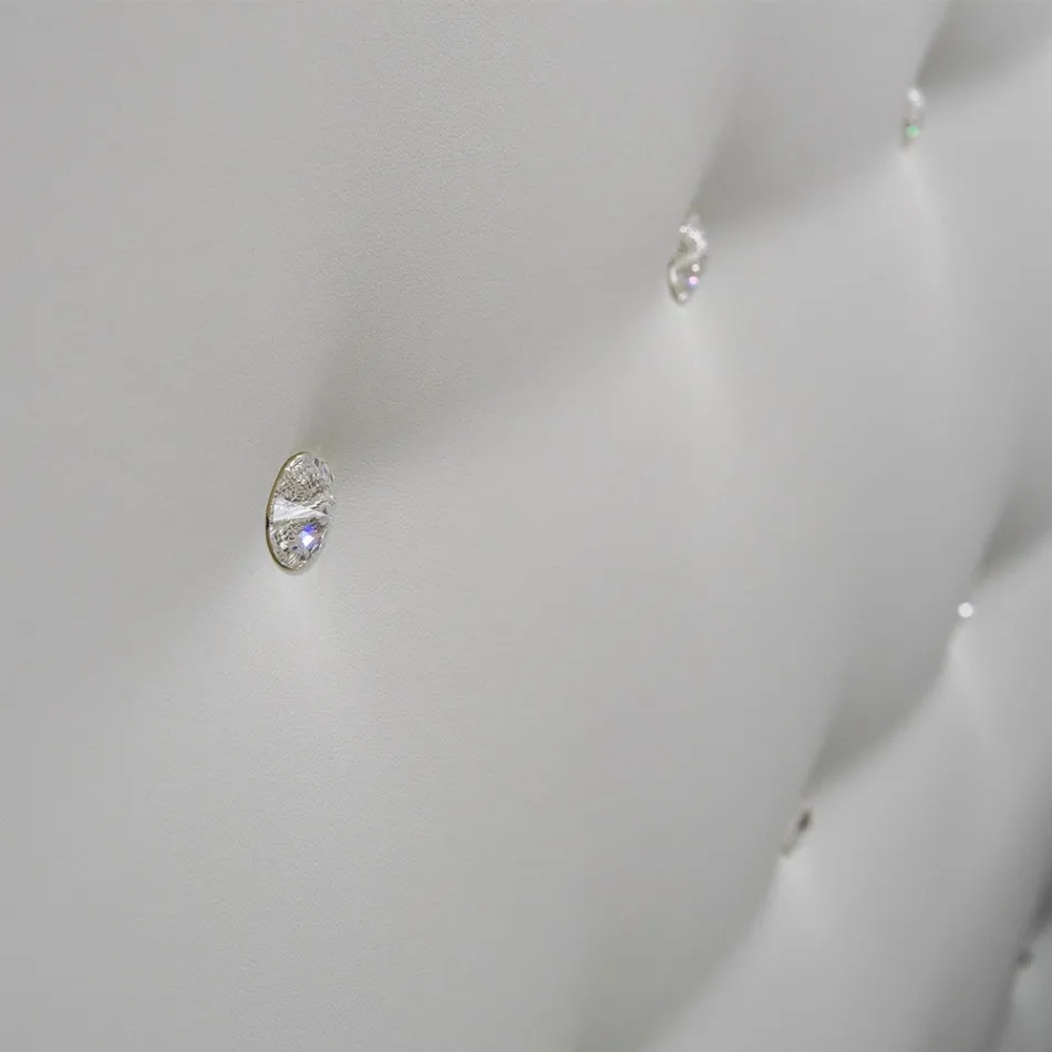 Letto Matrimoniale di Lusso con Box e Swarovski Made in Italy – Cuoricino Viadurini