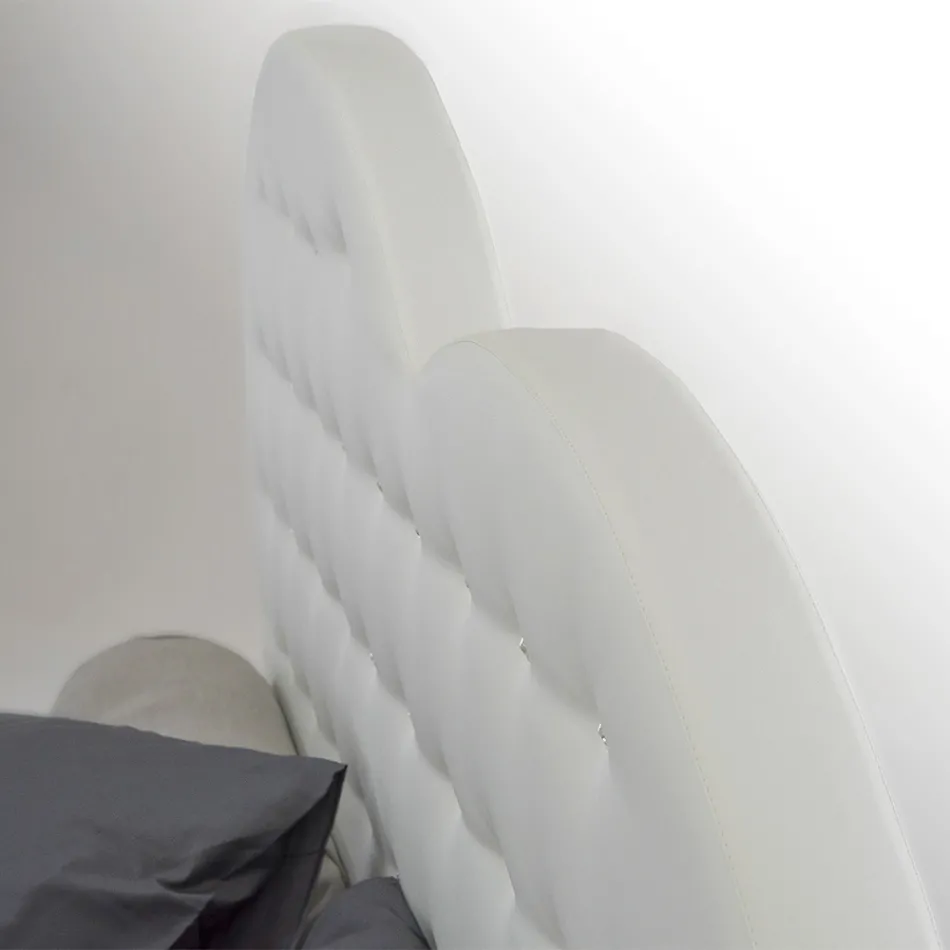 Letto Matrimoniale di Lusso con Box e Swarovski Made in Italy – Cuoricino Viadurini