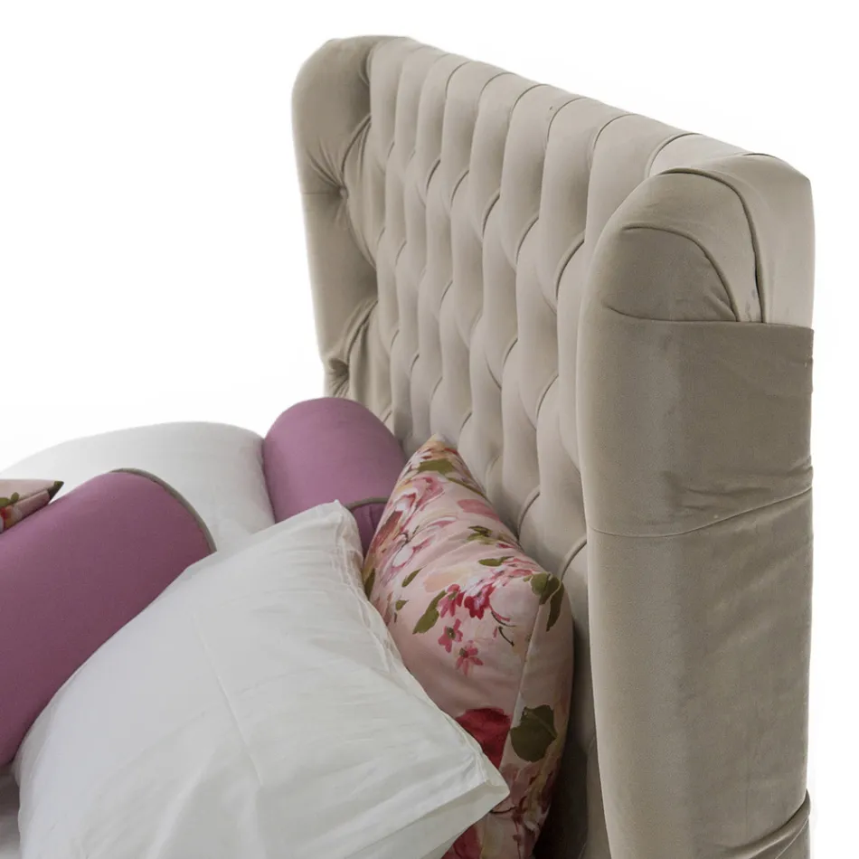 Letto Matrimoniale di Lusso con Box e Testata Capitonnè Made in Italy – Papero Viadurini