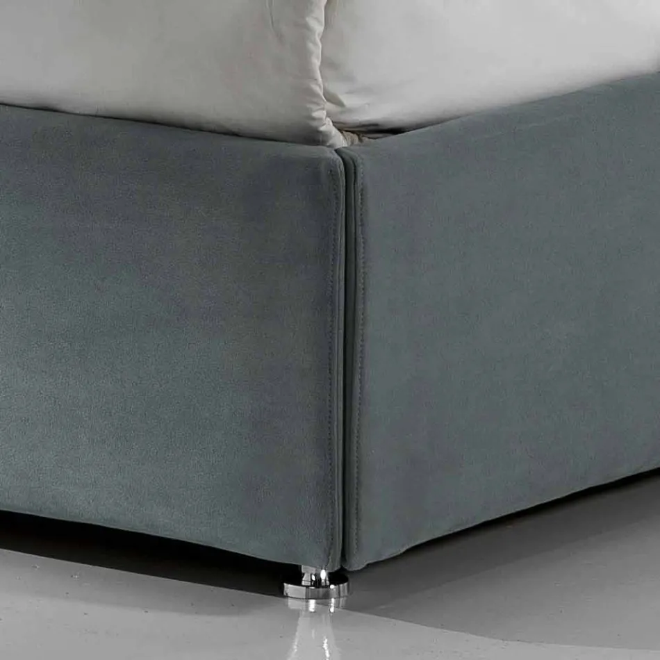 Letto matrimoniale imbottito moderno con box alzante 160x190/200cm Sun Viadurini