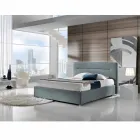 Letto matrimoniale imbottito moderno con box alzante 160x190/200cm Sun Viadurini