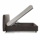 Letto matrimoniale imbottito moderno con box alzante 160x190/200cm Sun Viadurini