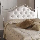 Letto matrimoniale imbottito realizzato a mano in ferro pieno Gracie Viadurini